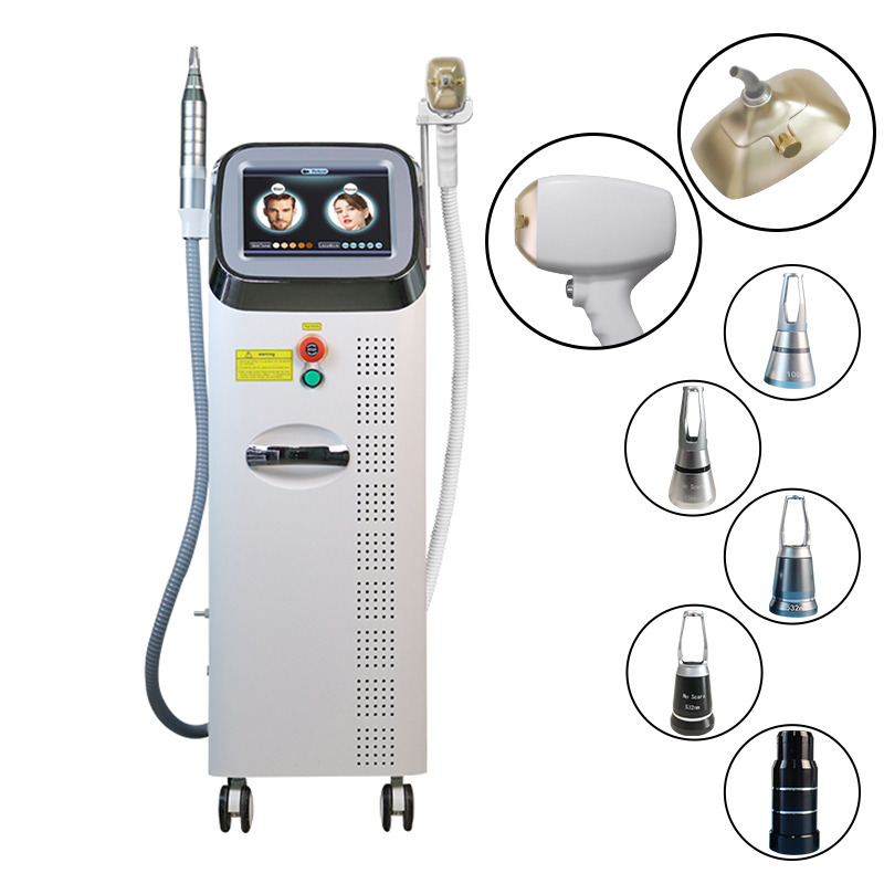 Best sell 2 in 1 permanent laser hair removal machine 808nm painless laser hair removal pico laser system home use 