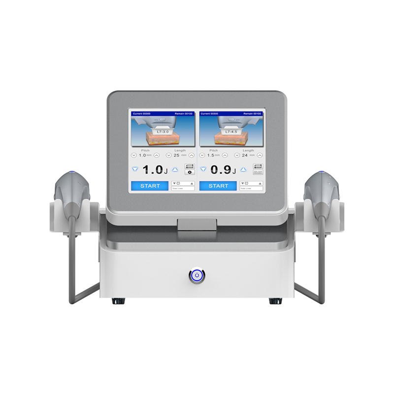 Portable two handles hifu 7d facial and body slimming daul-control hif 7d machine face lifting 